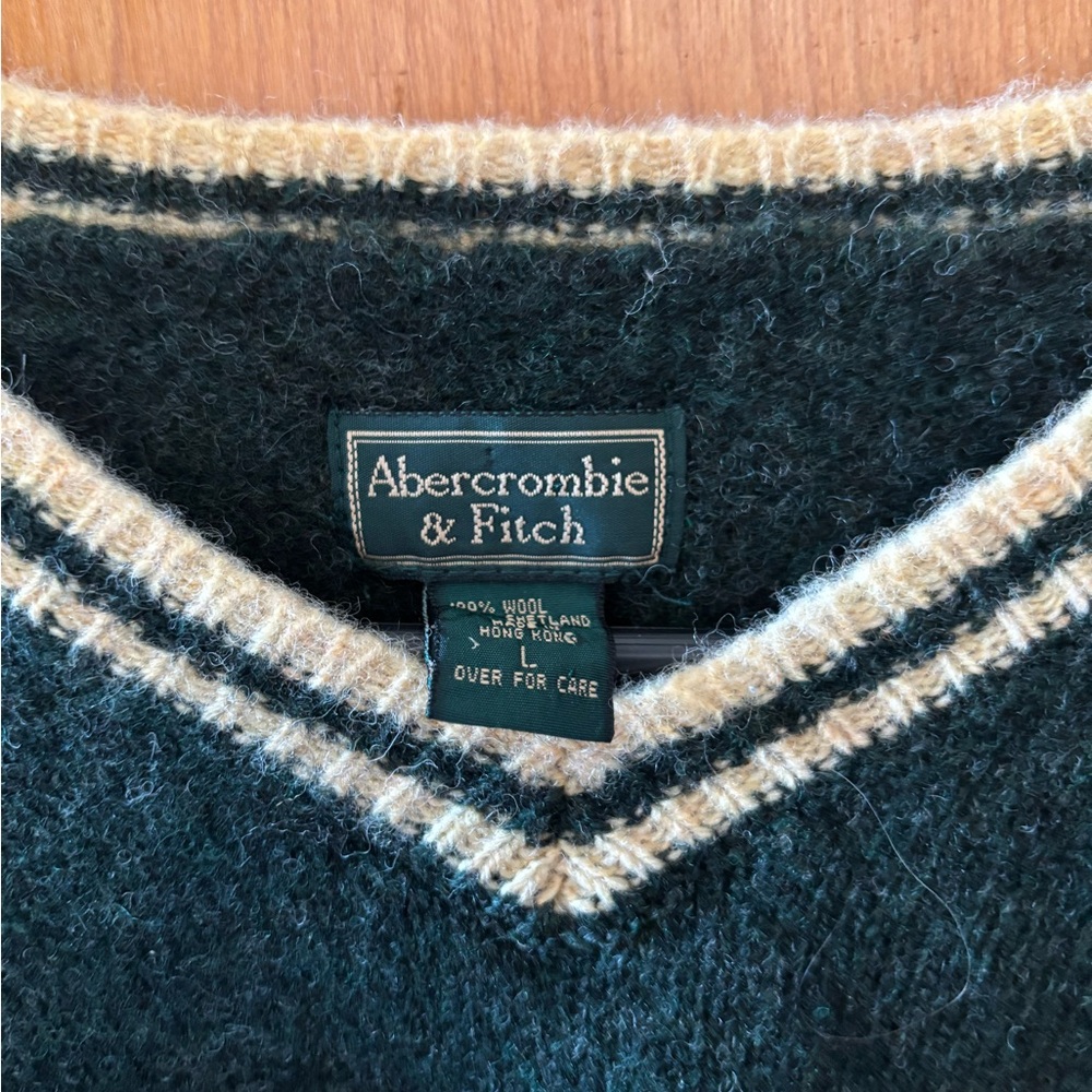 Abercrombie & Fitch Green Wool Sweater